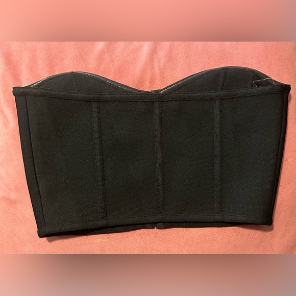 TIC TOC Women’s Sexy  Black Bustier Body Shaper Strapless Corset Going Out Small - Picture 5 of 6